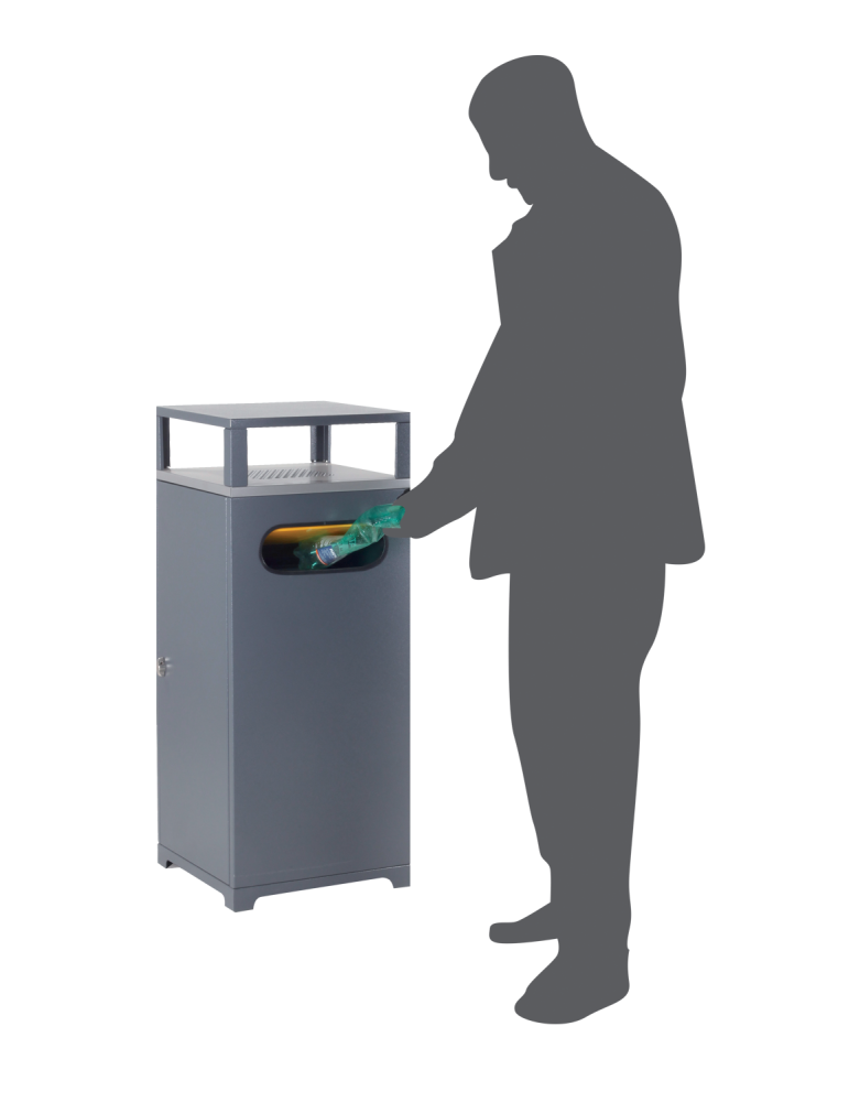 Poubelle extérieure 90 L  Avec cendrier