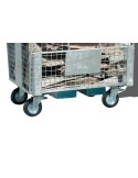 Fourreaux de préhension pour conteneur grillagé 1000 L sur roues