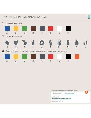 Poubelle Nice 45L avec support sac 2