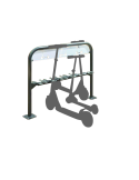 Aparcapatinetes para 12 patinetes - Frente a frente