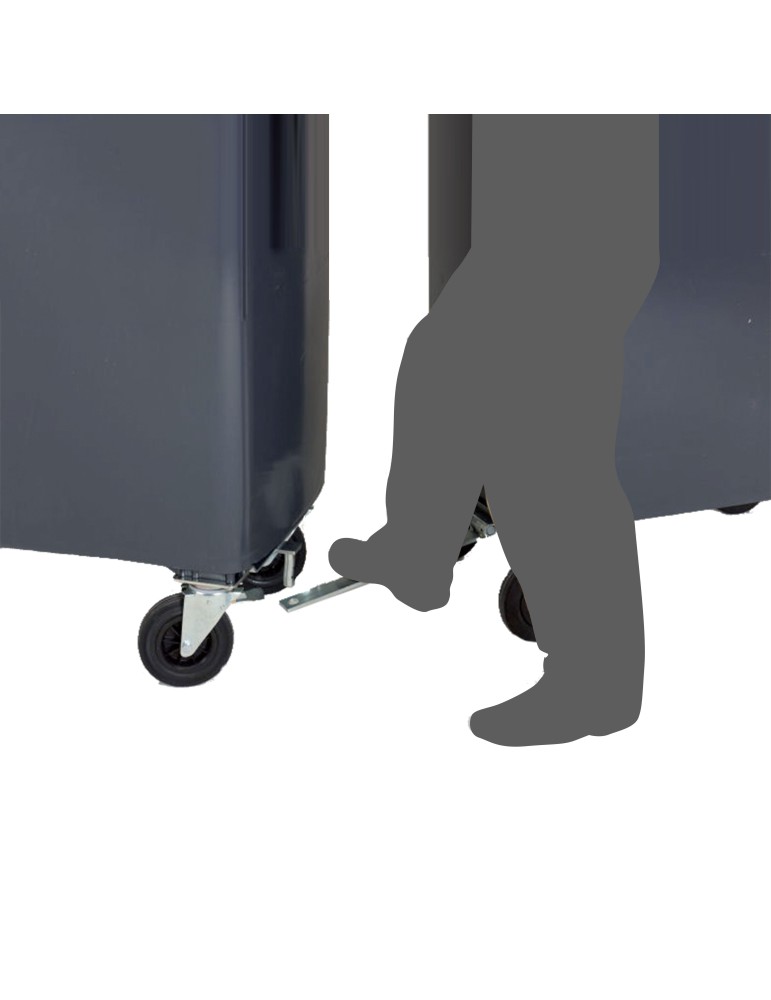 Timon d'attelage pour conteneur 4 roues