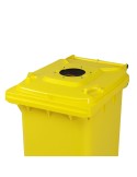 Roseta de vidrio para contenedores de 2 ruedas de 120 - 240 - 360 l