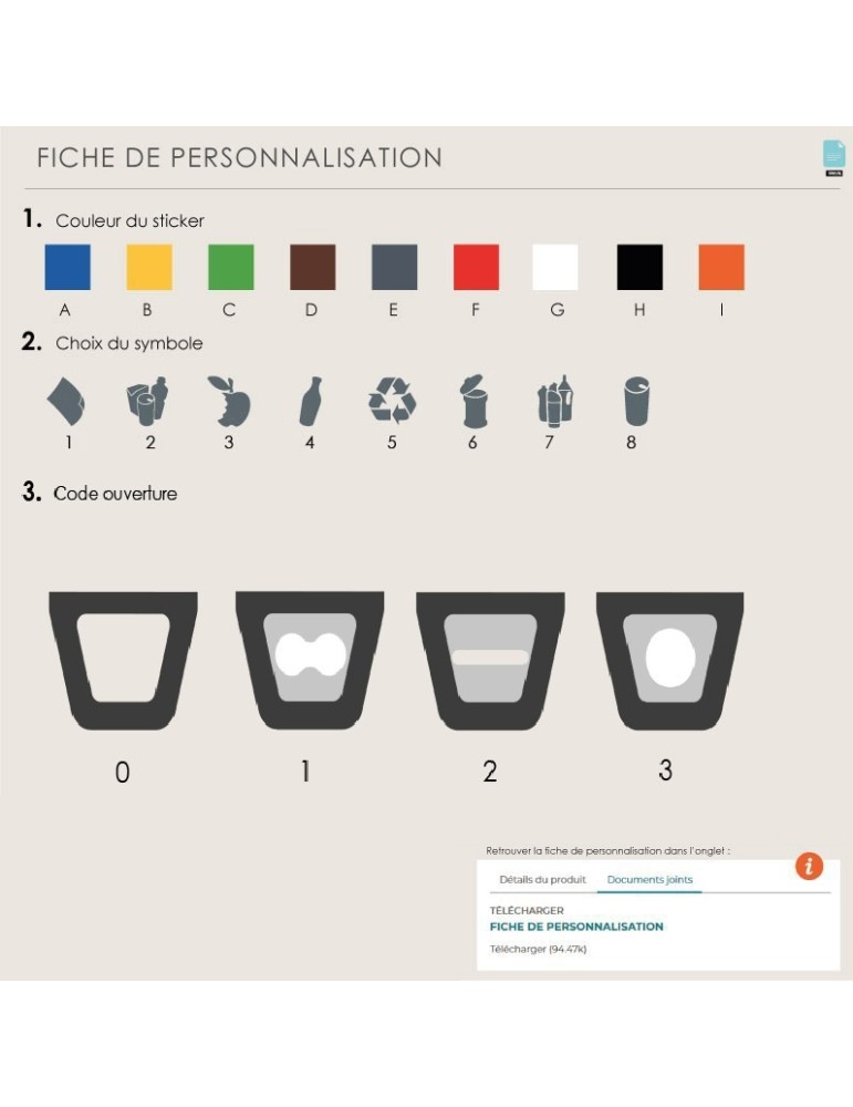 Collecteur Munich 50 L  Bac intérieur