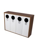 Helsinki Litter bin 160 L 4 waste streams + bag holder