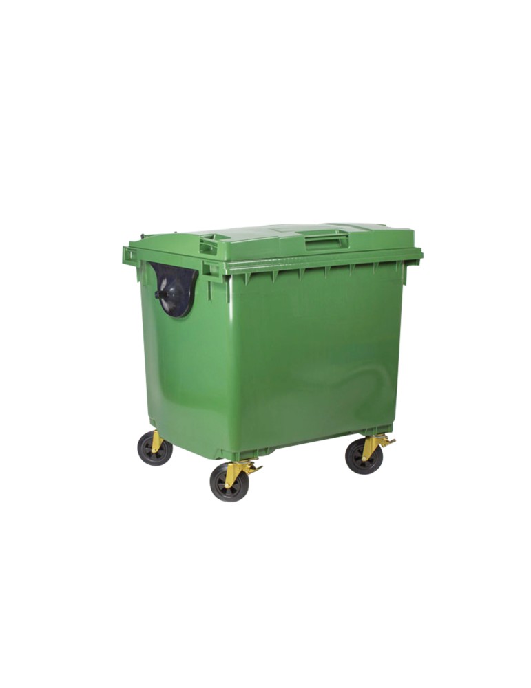 Conteneur plastique 1000 L sans couvercle - Déchets publics