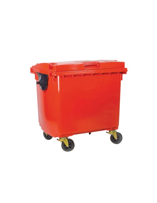 Conteneur plastique 770 L avec couvercle - Collectivité