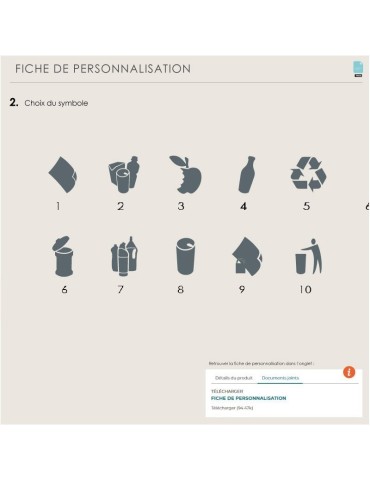 Poubelle Bremen 120 L  Self-closing 2