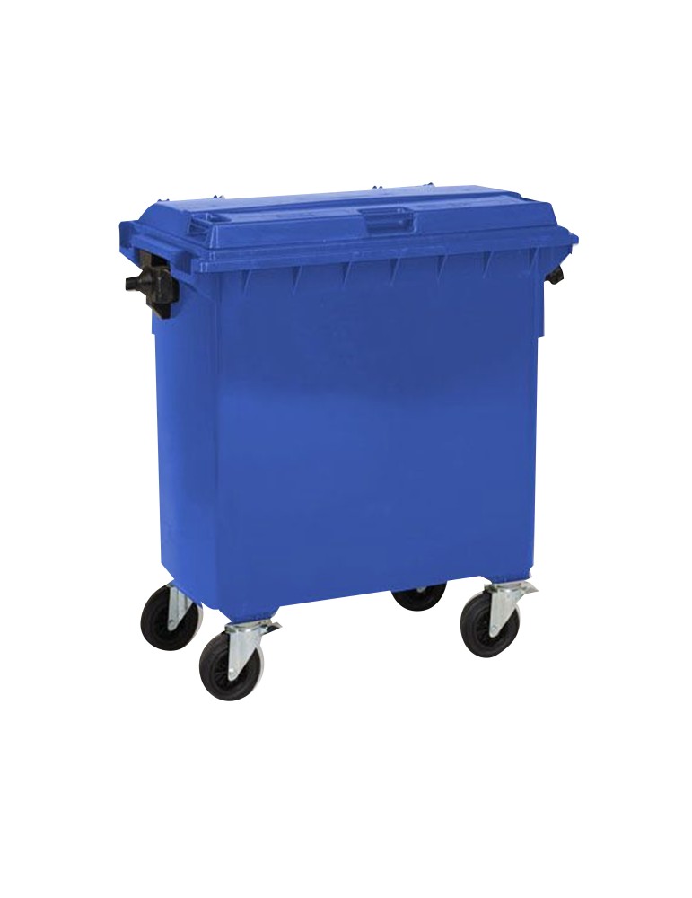 Conteneur plastique 770 L avec couvercle - Poubelle