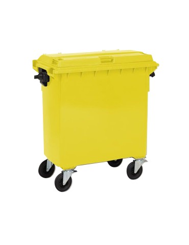 Conteneur plastique 770 L avec couvercle - Poubelle