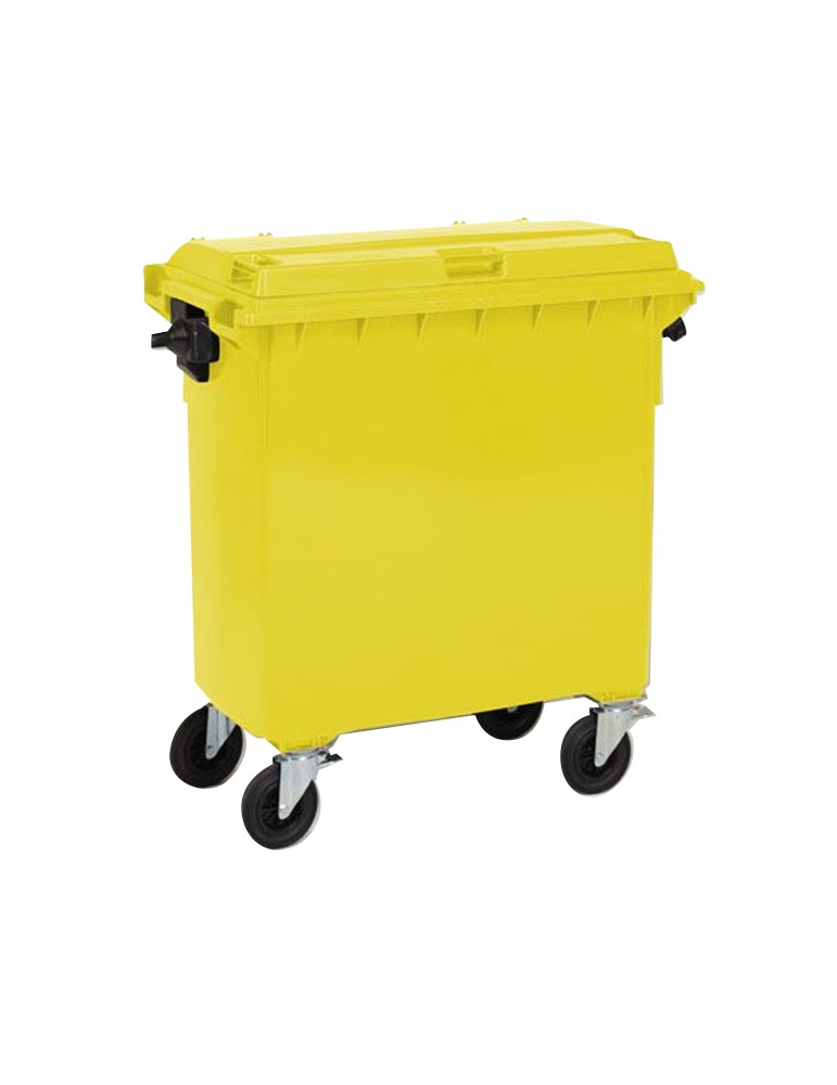 Conteneur plastique 770 L avec couvercle - Poubelle