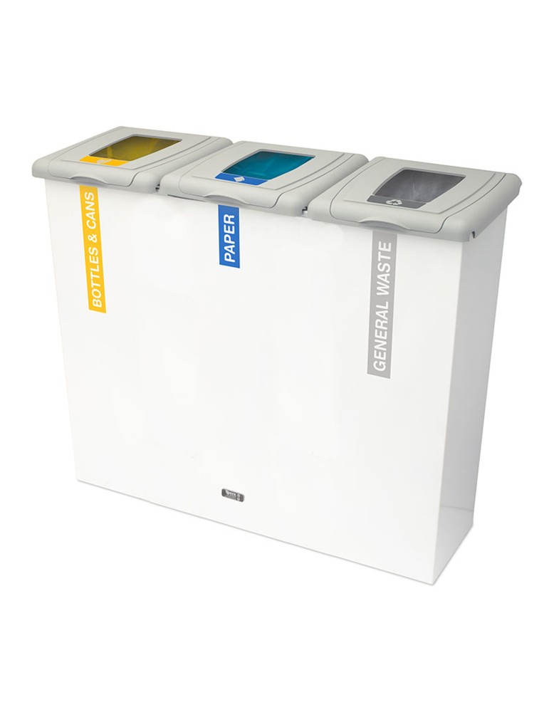 Collecteur Oporto 3 x 60 L couvercle fermé