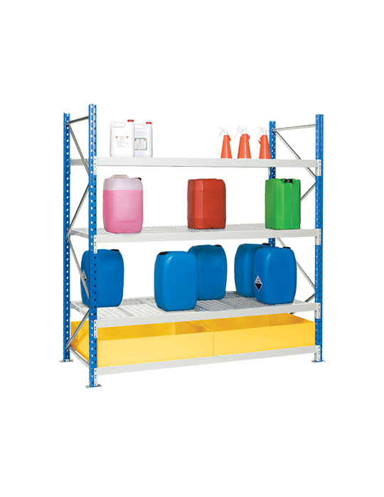 Rayonnage avec rétention semi-lourd 375 L Rayonnage avec rétention semi-lourd 375 L