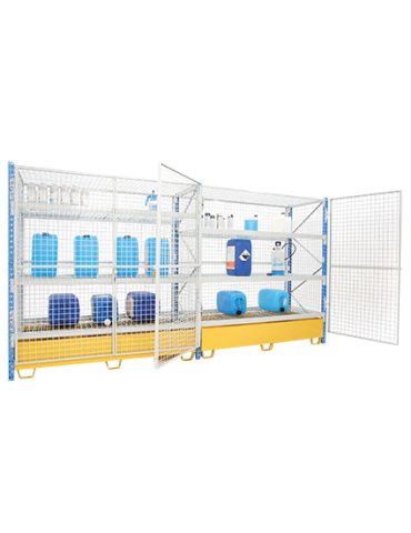 Rayonnage avec rétention semi-lourd sécurisé 300 L - élément supplémentaire