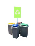 Support sac Eco-lid 4 flux 95 L avec signalétique