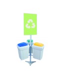Soporte de bolsa Eco-lid 3 flujos 42 l con señalización