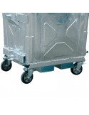 Fourreaux de préhension pour conteneurs acier 4 roues 1100 L