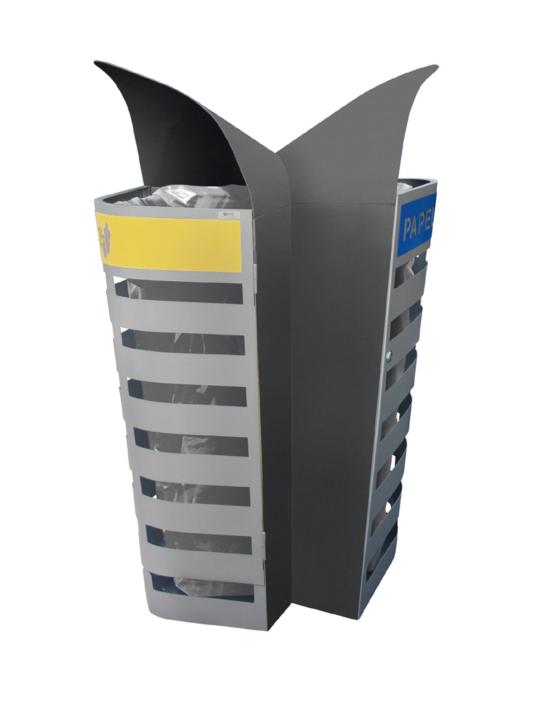 Poubelle extérieure Isle Sydney 3 x 100 L  Métal