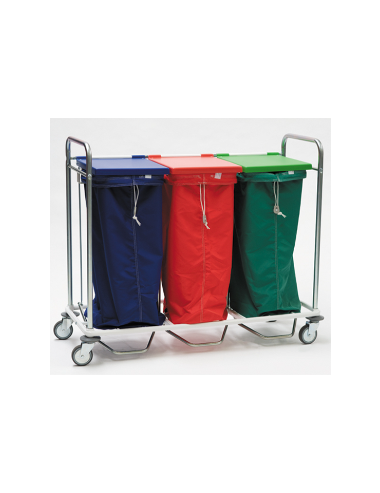 Chariot porte 3 sacs avec pédale