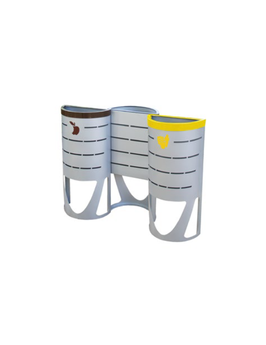 Poubelle tri Lisbon métal 40 L