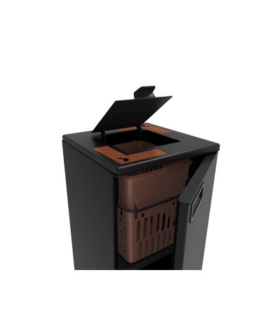 Turin 10 L Plus biodéchets avec couvercle - 295 x 295 x 863 mm 2