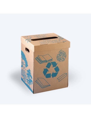 CORBEILLE 36L EN CARTON - VERSION IMPRIMEE LOT DE 10