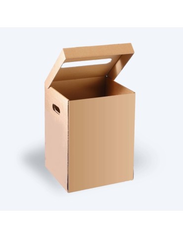 CORBEILLE 36L EN CARTON - VERSION NEUTRE LOT DE 10 2
