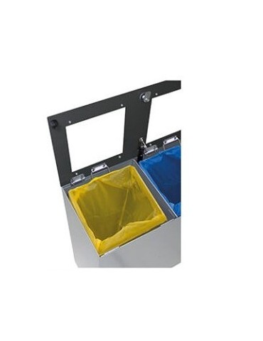 COLLECTEUR 1X60L AVEC SAC ET TRAPPE - EDINBURGH 2