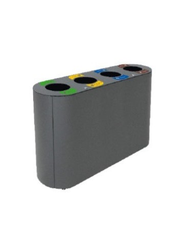 COLLECTEUR 4X60L AVEC BAC ET OUVERTURE - MANCHESTER