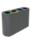 COLLECTEUR 4X60L AVEC BAC ET OUVERTURE - MANCHESTER