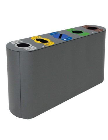 COLLECTEUR 5X60L AVEC BAC ET OUVERTURE - MANCHESTER