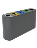 COLLECTEUR 5X60L AVEC BAC ET OUVERTURE - MANCHESTER