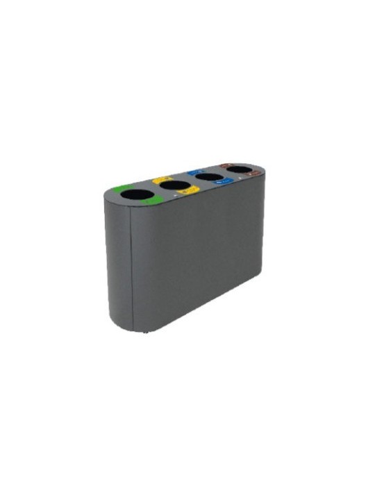 COLLECTEUR 4X60L AVEC BAC ET OUVERTURE SELECTIVE - MANCHESTER