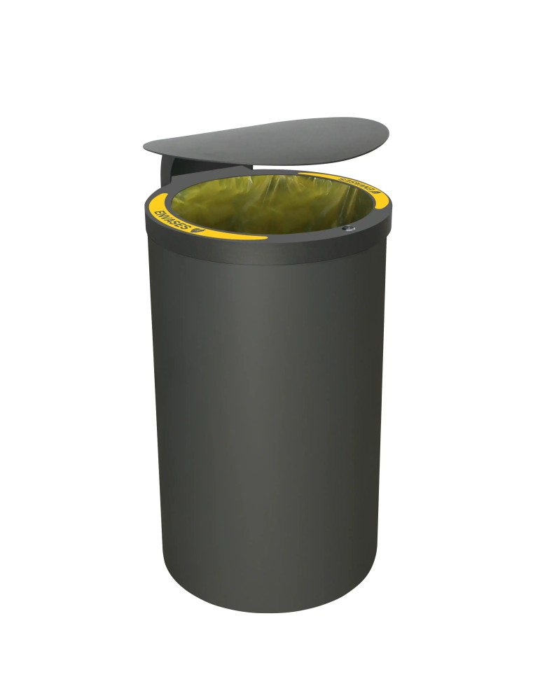 COLLECTEUR 1X120L AVEC BAC ET OUVERTURE + CHAPEAU DE PLUIE - LYON