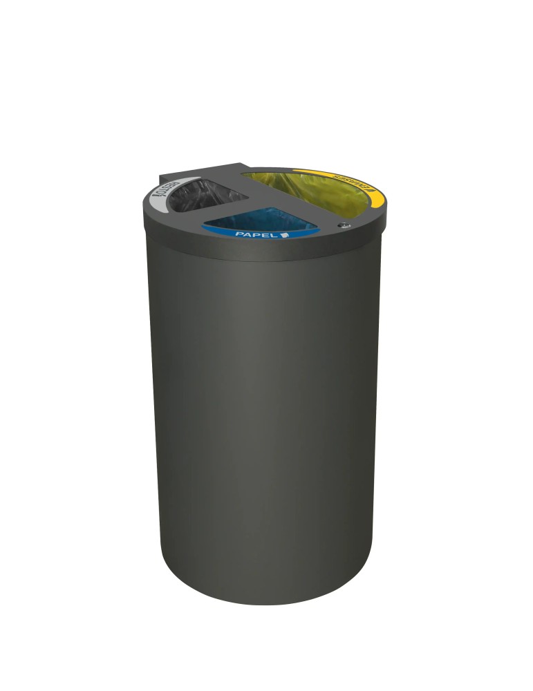 COLLECTEUR 1X60L+2X30L AVEC BAC ET OUVERTURE - LYON