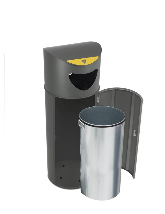 COLLECTEUR PORTE 75L AVEC BAC ET OUVERTURE - OSLO