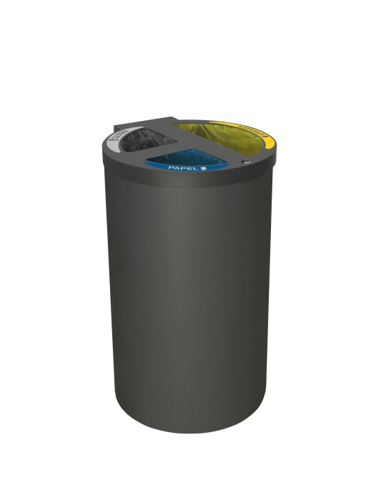 COLLECTEUR 1X60L+2X30L AVEC SAC ET OUVERTURE - LYON