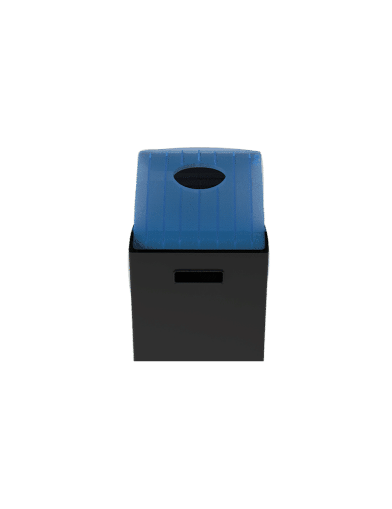CORBEILLE R14000 CORPS NOIR COUVERCLE COULEUR
