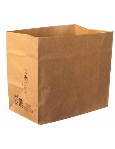LOT DE 50 SACS KRAFT POUR POUBELLE DE BUREAU METAL 1L