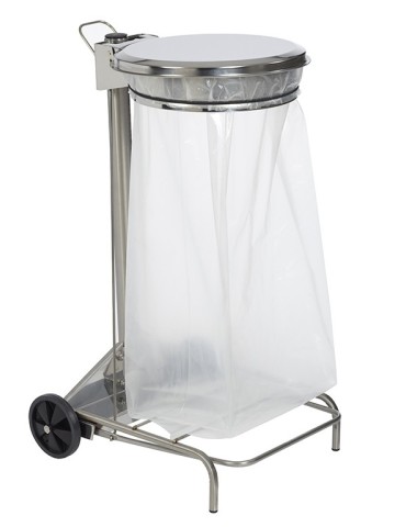 SUPPORT SACS ROUES ET PEDALE 110L - INOX