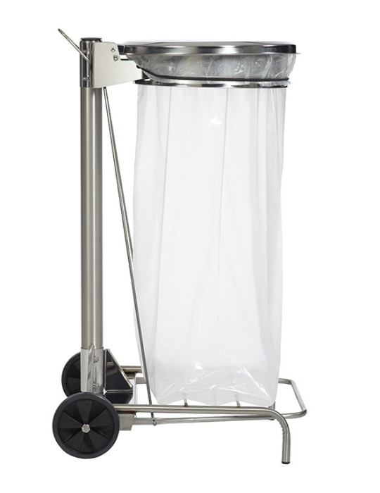 SUPPORT SACS ROUES ET PEDALE 110L - INOX