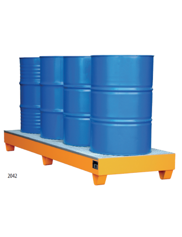 BAC DE RETENTION METAL + CAILLEBOTIS - 4 FUTS EN LIGNE