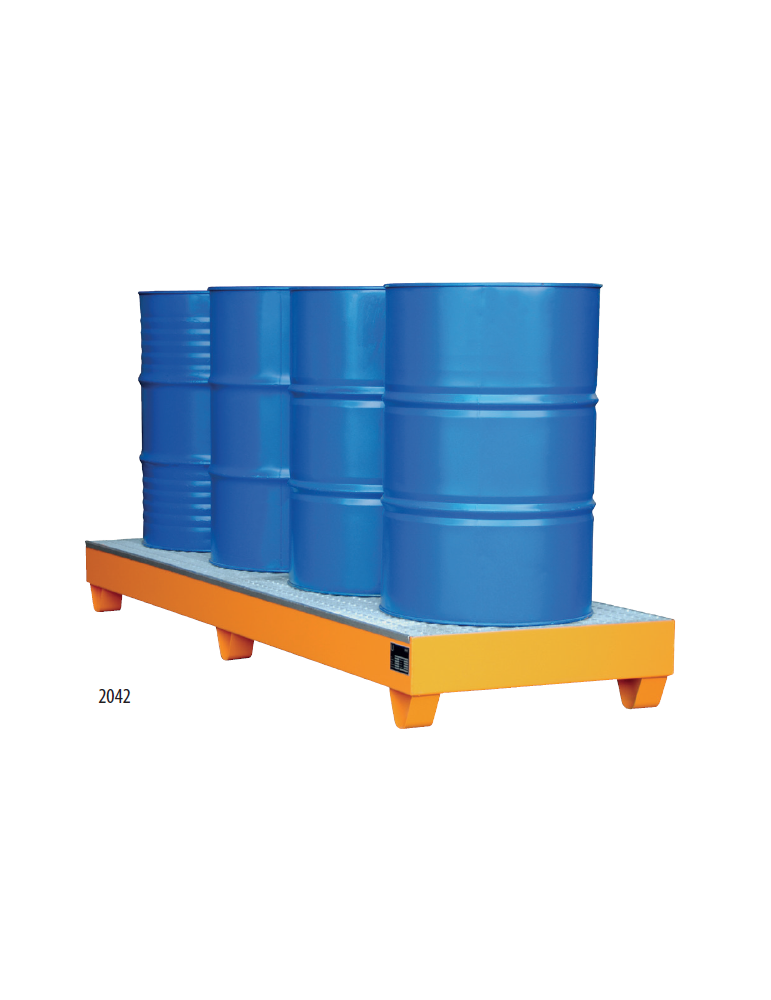 BAC DE RETENTION METAL + CAILLEBOTIS - 4 FUTS EN LIGNE