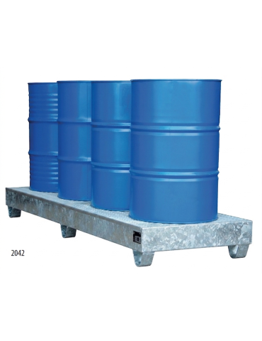 BAC DE RETENTION GALVA + CAILLEBOTIS - 4 FUTS EN LIGNE