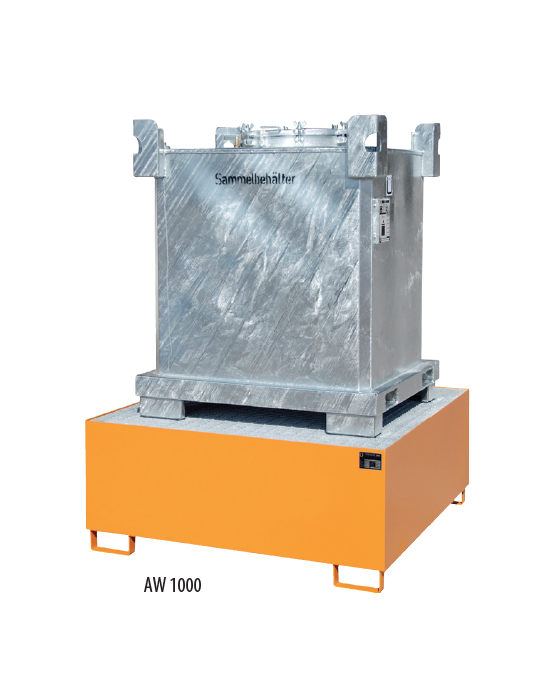 BAC DE RETENTION METAL POUR GRV
