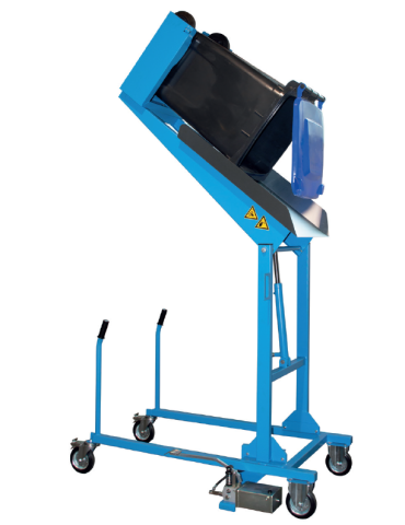 BASCULEUR MOBILE DE BAC ROULANT SUR BATTERIE 120/240L
