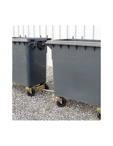 TIMON D'ATTELAGE + BLOCAGE DE ROUE POUR BAC ROULANT 1000L