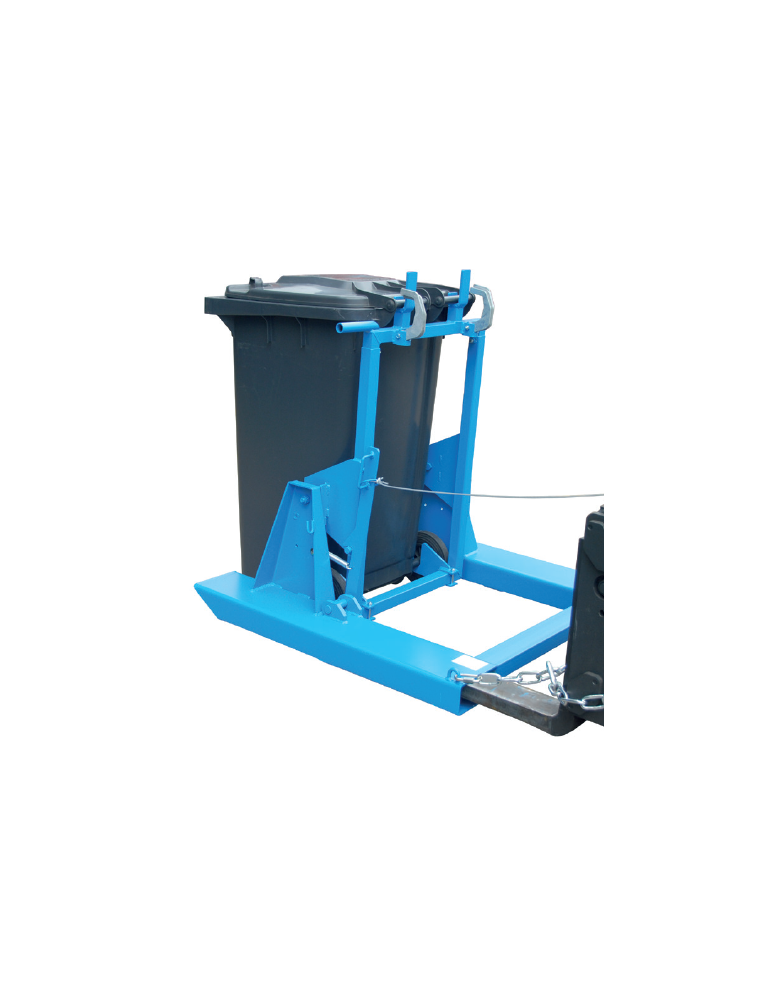 BASCULEUR DE BAC ROULANT 120/240L POUR CHARIOT ELEVATEUR