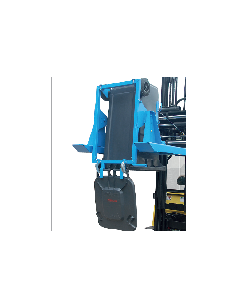 BASCULEUR DE BAC ROULANT 120/240L POUR CHARIOT ELEVATEUR