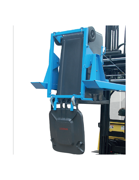 BASCULEUR DE BAC ROULANT 120/240L POUR CHARIOT ELEVATEUR
