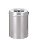Papelera ignífuga de 30 l de inox
